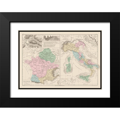 Ancient France Italy Belgium Punic Wars Europe Black Modern Wood Framed Art Print with Double Matting by Drioux