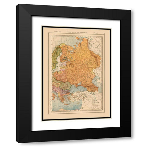 Eastern Europe Russia Poland - Reynold 1921 Black Modern Wood Framed Art Print with Double Matting by Reynold