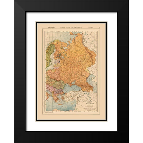 Eastern Europe Russia Poland - Reynold 1921 Black Modern Wood Framed Art Print with Double Matting by Reynold