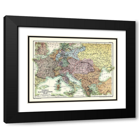 Central Eastern Europe 1814-1863 - Poole 1902 Black Modern Wood Framed Art Print with Double Matting by Poole