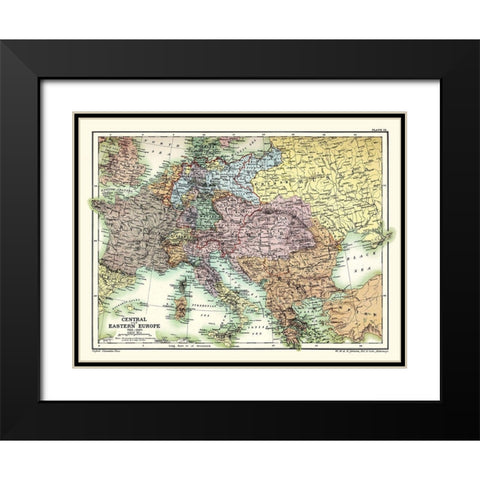 Central Eastern Europe 1814-1863 - Poole 1902 Black Modern Wood Framed Art Print with Double Matting by Poole