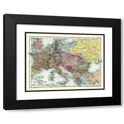 Central Eastern Europe 1863-1897 - Poole 1902 Black Modern Wood Framed Art Print with Double Matting by Poole