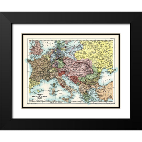 Central Eastern Europe 1863-1897 - Poole 1902 Black Modern Wood Framed Art Print with Double Matting by Poole