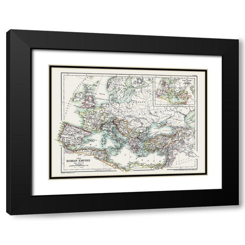Roman Empire 350 AD - Poole 1902 Black Modern Wood Framed Art Print with Double Matting by Poole