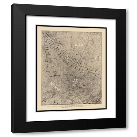 Final Drive of Allies - WWI - Reynold 1921 Black Modern Wood Framed Art Print with Double Matting by Unknown