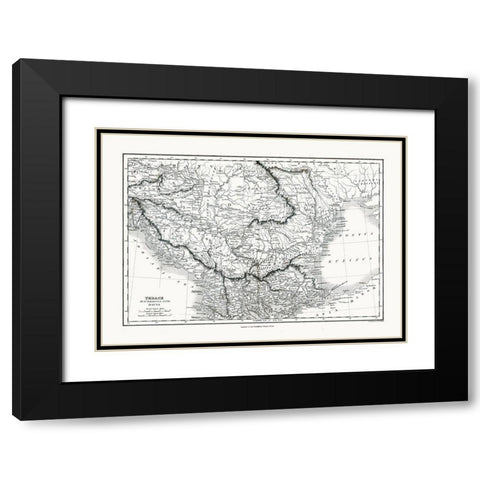 Europe Thrace Dacia Macedonia Greece - Oxford 1828 Black Modern Wood Framed Art Print with Double Matting by Oxford