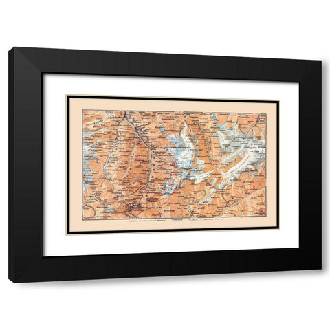 Europe Val d Entremont Switzerland Italy Black Modern Wood Framed Art Print with Double Matting by Baedeker