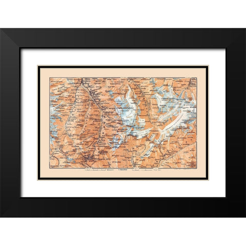 Europe Val d Entremont Switzerland Italy Black Modern Wood Framed Art Print with Double Matting by Baedeker