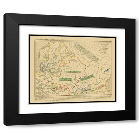 Europe Russia Sweden Norway Denmark 5th Century Black Modern Wood Framed Art Print with Double Matting by Houze