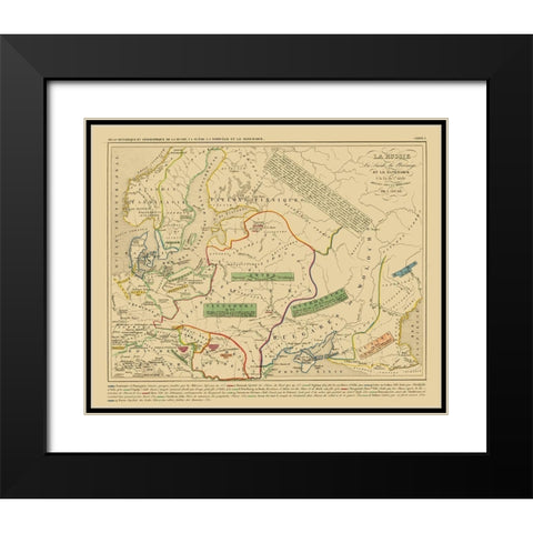 Europe Russia Sweden Norway Denmark 5th Century Black Modern Wood Framed Art Print with Double Matting by Houze