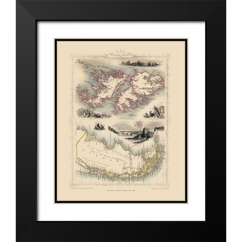 Falkland Islands Patagonia South America Black Modern Wood Framed Art Print with Double Matting by Tallis