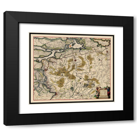 Benelux Flemish Brabant Flanders Belgium Black Modern Wood Framed Art Print with Double Matting by De Wit