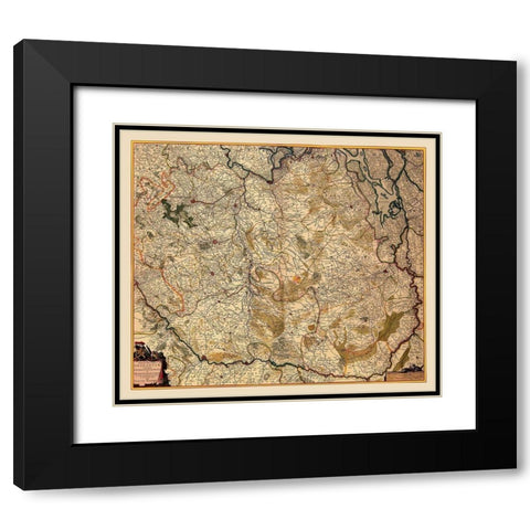 Benelux Flemish Brabant Flanders Belgium Black Modern Wood Framed Art Print with Double Matting by Visscher