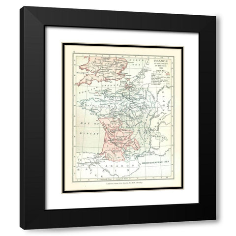 France 1360 - Gardiner 1902 Black Modern Wood Framed Art Print with Double Matting by Gardiner