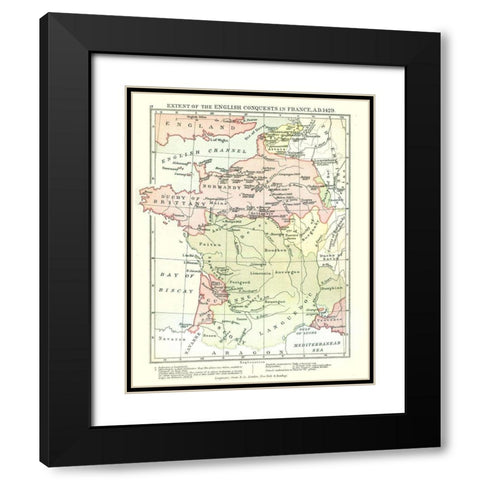 English Possessions France 1429 France Black Modern Wood Framed Art Print with Double Matting by Gardiner