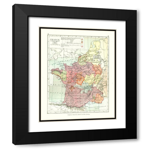 France 1461 - Gardiner 1902 Black Modern Wood Framed Art Print with Double Matting by Gardiner