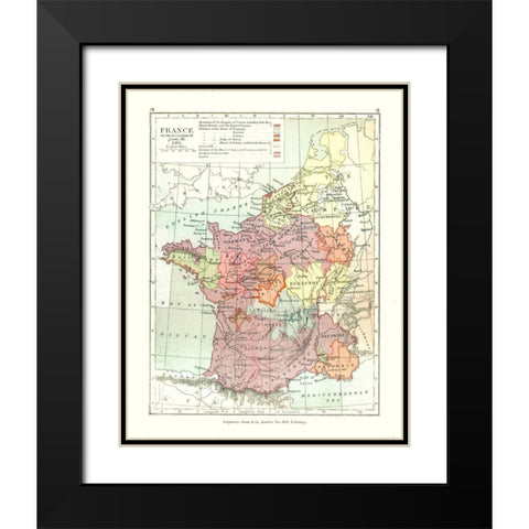 France 1461 - Gardiner 1902 Black Modern Wood Framed Art Print with Double Matting by Gardiner