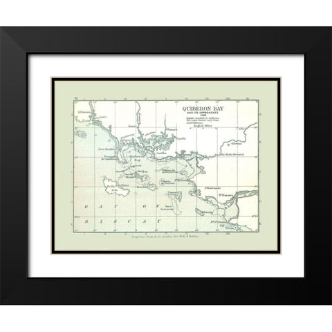 Quiberon Bay 1759 France -  Gardiner 1902 Black Modern Wood Framed Art Print with Double Matting by Gardiner