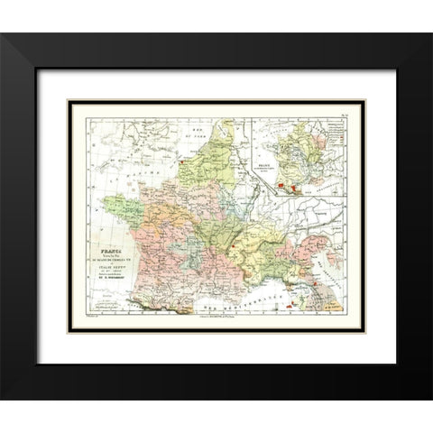 Charles VII France - Cortambert 1880 Black Modern Wood Framed Art Print with Double Matting by Cortambert