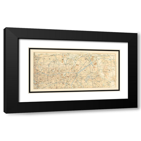 Pantin Paris France - Baedeker 1911 Black Modern Wood Framed Art Print with Double Matting by Baedeker