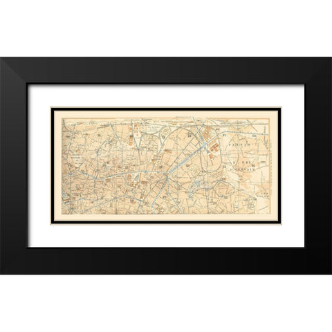 Pantin Paris France - Baedeker 1911 Black Modern Wood Framed Art Print with Double Matting by Baedeker