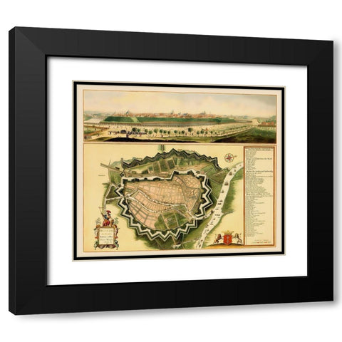 Eastern Europe Gdansk Poland Panoramic Black Modern Wood Framed Art Print with Double Matting by Willer