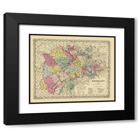 Germany 2 - Colton 1855 Black Modern Wood Framed Art Print with Double Matting by Colton