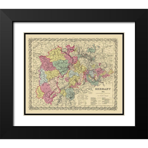 Germany 2 - Colton 1855 Black Modern Wood Framed Art Print with Double Matting by Colton