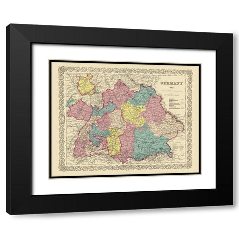 Germany 3 - Colton 1855 Black Modern Wood Framed Art Print with Double Matting by Colton