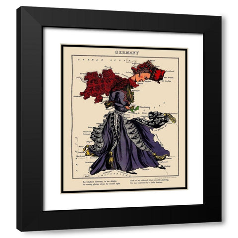 Germany - Lancaster 1869 Black Modern Wood Framed Art Print with Double Matting by Lancaster