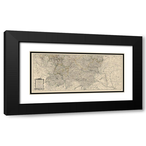 Lower Germany Empire - Delarochette 1782 Black Modern Wood Framed Art Print with Double Matting by Delarochette