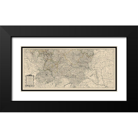 Lower Germany Empire - Delarochette 1782 Black Modern Wood Framed Art Print with Double Matting by Delarochette