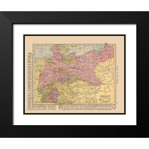 Germany - Hammond 1910 Black Modern Wood Framed Art Print with Double Matting by Hammond
