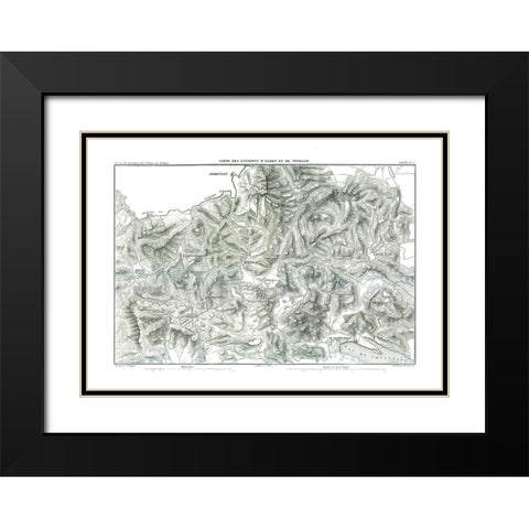 Engen Stockach Germany - Thiers 1866 Black Modern Wood Framed Art Print with Double Matting by Thiers