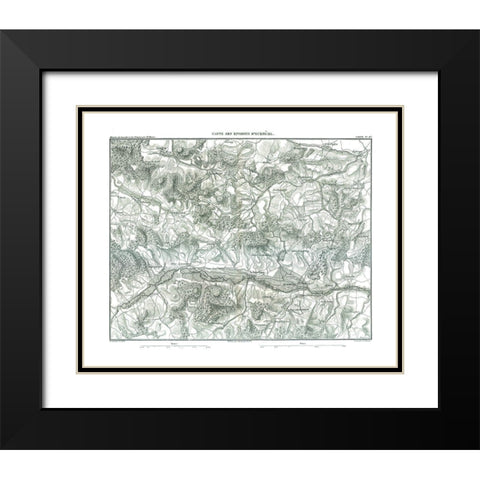 Eckmuhl Germany - Thiers 1866 Black Modern Wood Framed Art Print with Double Matting by Thiers