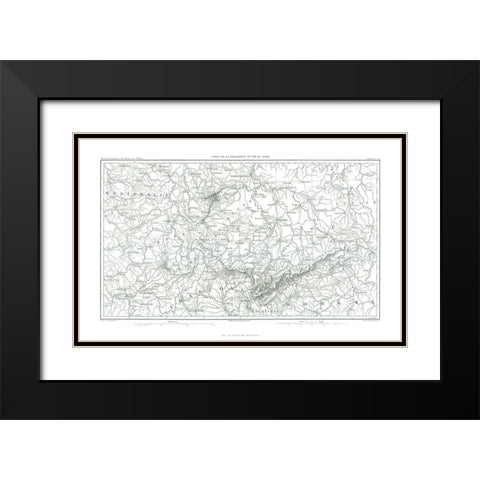 Franconia Saxe Germany - Thiers 1866 Black Modern Wood Framed Art Print with Double Matting by Thiers