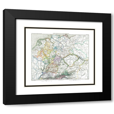 Germany 1789 - Thiers 1866 Black Modern Wood Framed Art Print with Double Matting by Thiers