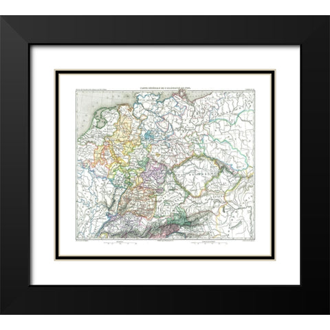 Germany 1789 - Thiers 1866 Black Modern Wood Framed Art Print with Double Matting by Thiers