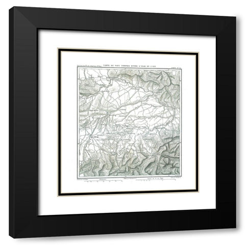 South Germany - Thiers 1866 Black Modern Wood Framed Art Print with Double Matting by Thiers