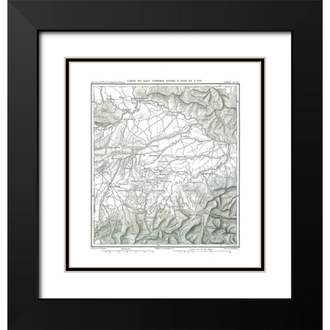 South Germany - Thiers 1866 Black Modern Wood Framed Art Print with Double Matting by Thiers