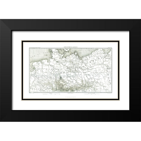 North Germany - Thiers 1866 Black Modern Wood Framed Art Print with Double Matting by Thiers