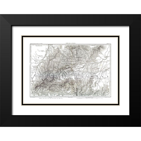 Swabia Germany - Thiers 1866 Black Modern Wood Framed Art Print with Double Matting by Thiers