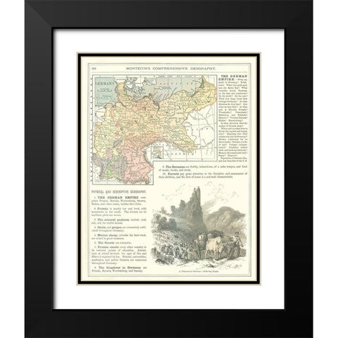 Germany - Monteith 1882 Black Modern Wood Framed Art Print with Double Matting by Monteith