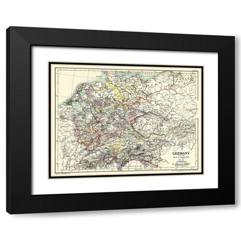 House of Hohenstaufen 1138-1254 Germany Black Modern Wood Framed Art Print with Double Matting by Poole
