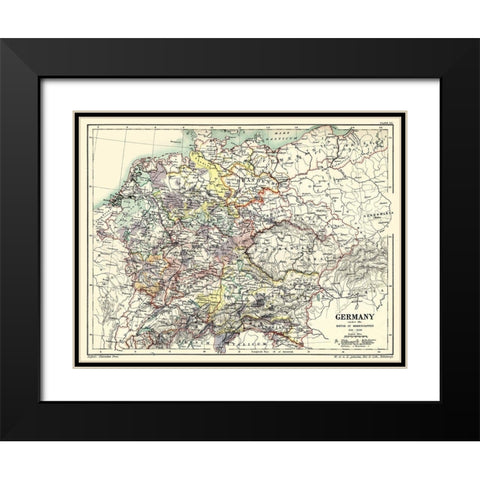House of Hohenstaufen 1138-1254 Germany Black Modern Wood Framed Art Print with Double Matting by Poole