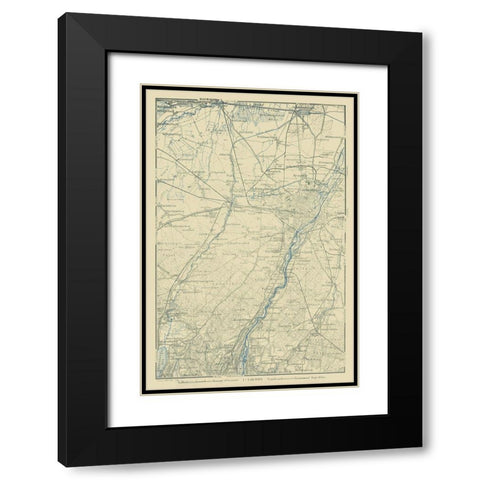 Dachau Region Germany - Baedeker 1914 Black Modern Wood Framed Art Print with Double Matting by Baedeker