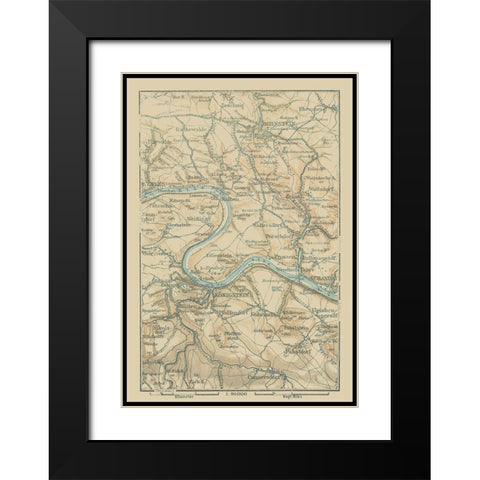 Eastern Germany - Baedeker 1914 Black Modern Wood Framed Art Print with Double Matting by Baedeker