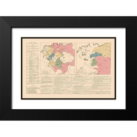 Germany - Le Sage 1801 Black Modern Wood Framed Art Print with Double Matting by Le Sage