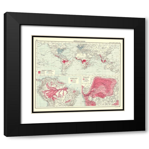 Global India Rubber - Bartholomew 1907 Black Modern Wood Framed Art Print with Double Matting by Bartholomew