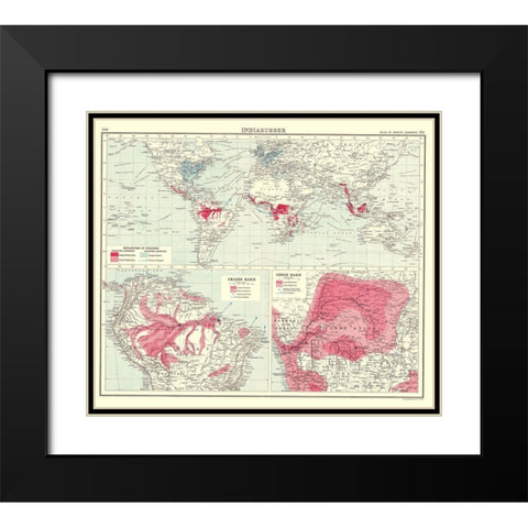 Global India Rubber - Bartholomew 1907 Black Modern Wood Framed Art Print with Double Matting by Bartholomew